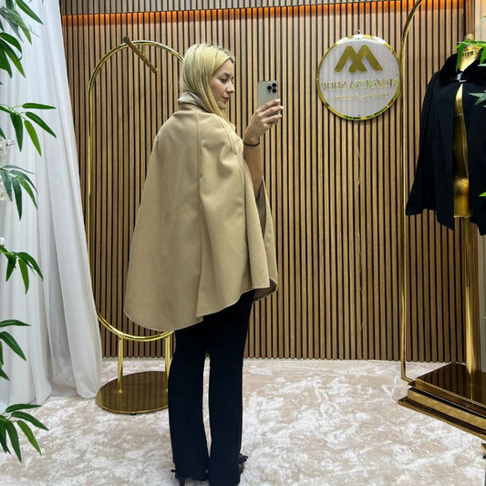 Kürk detaylı pelerin ref 6