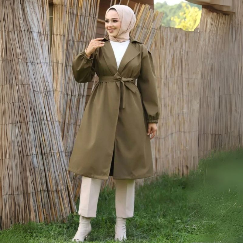 Uzun Kadın Trençkot ref 2